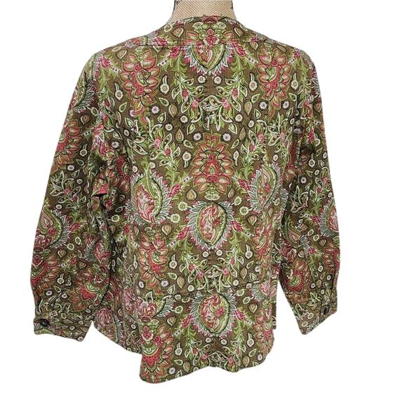 Charter Club green and‎ pink bomber jacket blazer plus size 1X - Picture 2 of 6